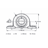 Palier UCP210 à semelle - Fonte - Diamètre 50mm - Autoaligneur