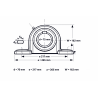 Palier UCP215 à semelle - Fonte - Diamètre 75mm - Autoaligneur