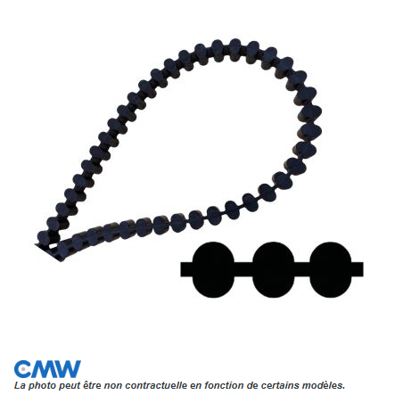 Courroie  double denture HTD D5M 630 25 CMW