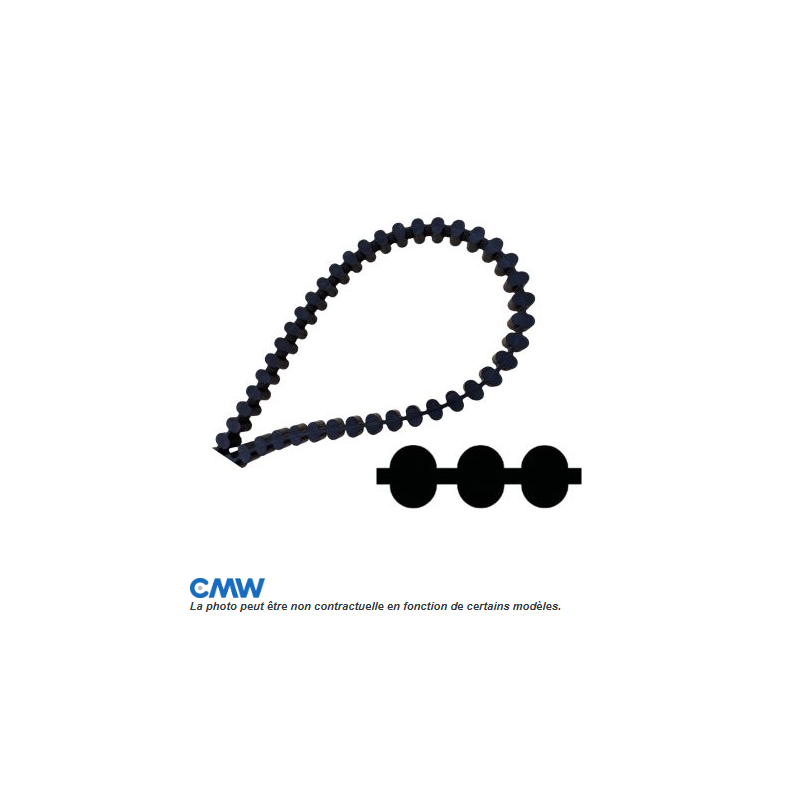 Courroie double denture HTD D5M 835 15 CMW